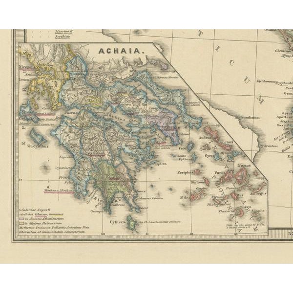 Late 19th Century Roman Balkans Map, 1880 For Sale - Image 5 of 7