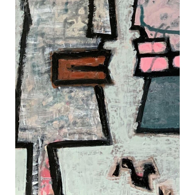 Author: Daiga Freimane, Kiss, if you kiss her mind, her border will follow, mixed media, acrylic on a paper board, size:...