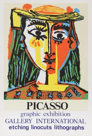 1980s "Graphic Exhibition: Gallery International" Lithograph After Pablo Picasso