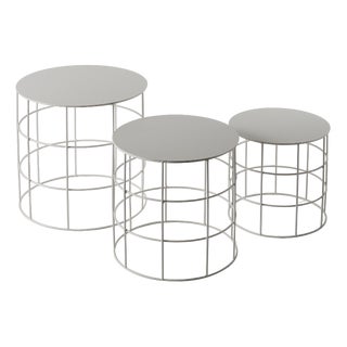 Reton Cylindrical Coffee Tables by Antonino Sciortino for Atipico, Set of 3 For Sale