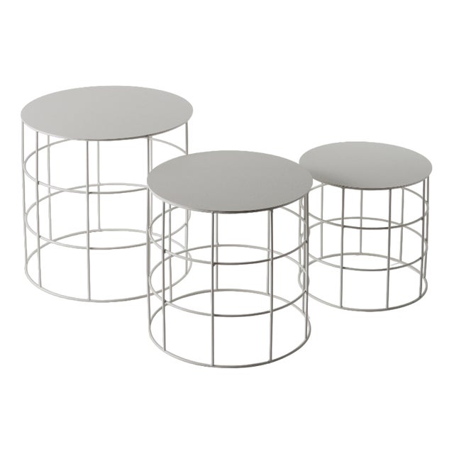 Reton Cylindrical Coffee Tables by Antonino Sciortino for Atipico, Set of 3 For Sale