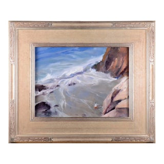 Howard Carr "Early Coastal Stroll" Oil Painting on Linen For Sale