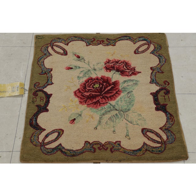 Handmade in wool and originating circa 1920-1930, this 2x2 rug is a rare and exciting new curation in Rug & Kilim’s...