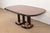 Brown Drexel Heritage Modern Art Deco Walnut and Black Lacquered Double Pedestal Extension Dining Table, Newly Refinished For Sale - Image 8 of 14