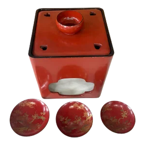 Japanese Lacquered Sake Drinking Set Meiji Period - Set of 4