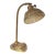 Antique Italian Art Deco Hammered Brass Desk Lamp With Spiral Motif, C. 1930s For Sale