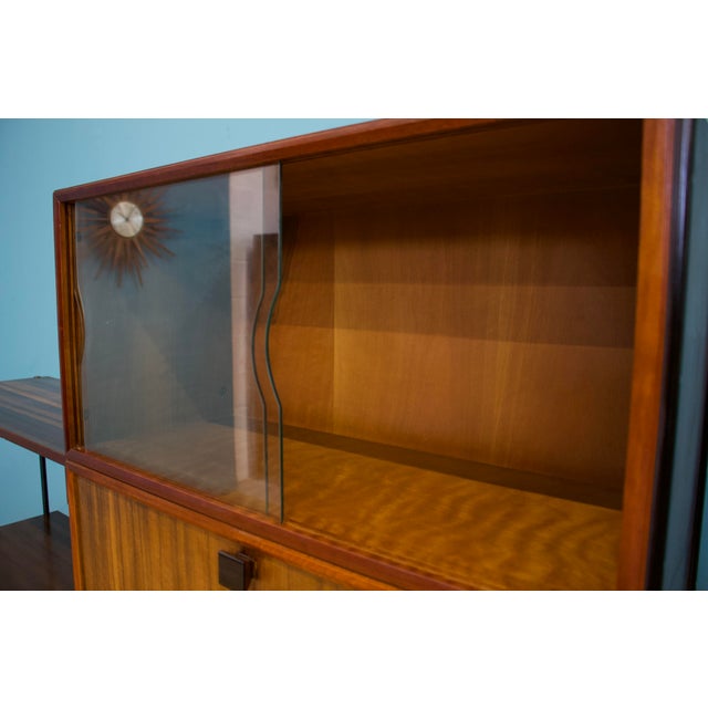 Wood Shelving Unit Desk in Teak and Walnut from Vanson, 1950s For Sale - Image 7 of 13