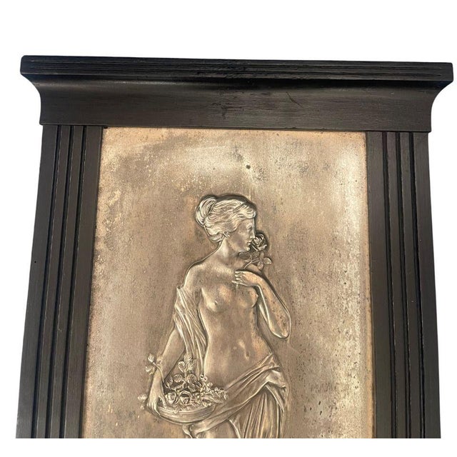 Late 19th Century Pair of Italian Silver Plate Relief Plaques Classical Maidens For Sale In Los Angeles - Image 6 of 9