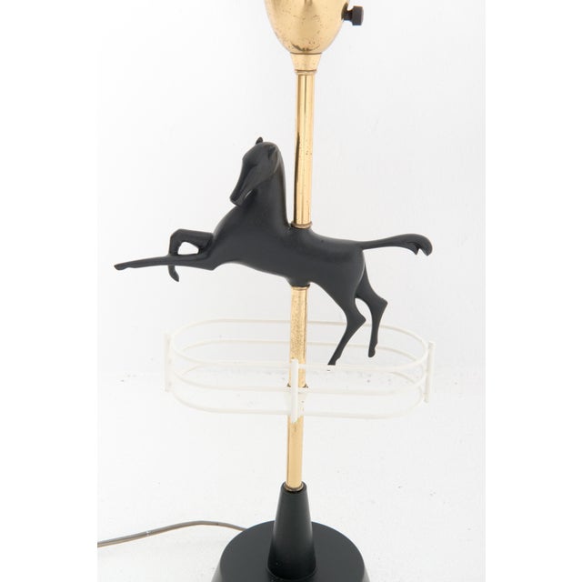 Metal Mid Century Modern Horse Lamp For Sale - Image 7 of 12