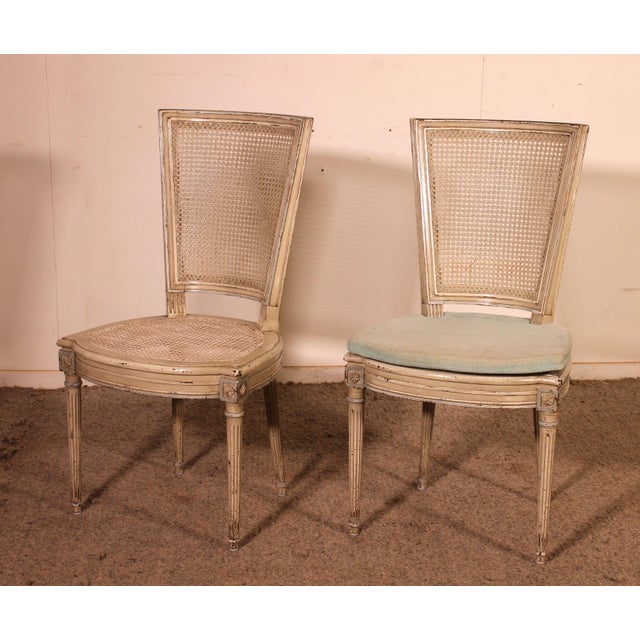 Napoleon III Louis XVI Style Chairs in Polychrome Wood, 1890s, Set of 12 For Sale - Image 14 of 16
