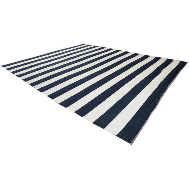 Large 21st Century Modern Flat-Weave Kilim Rug For Sale - Image 9 of 11