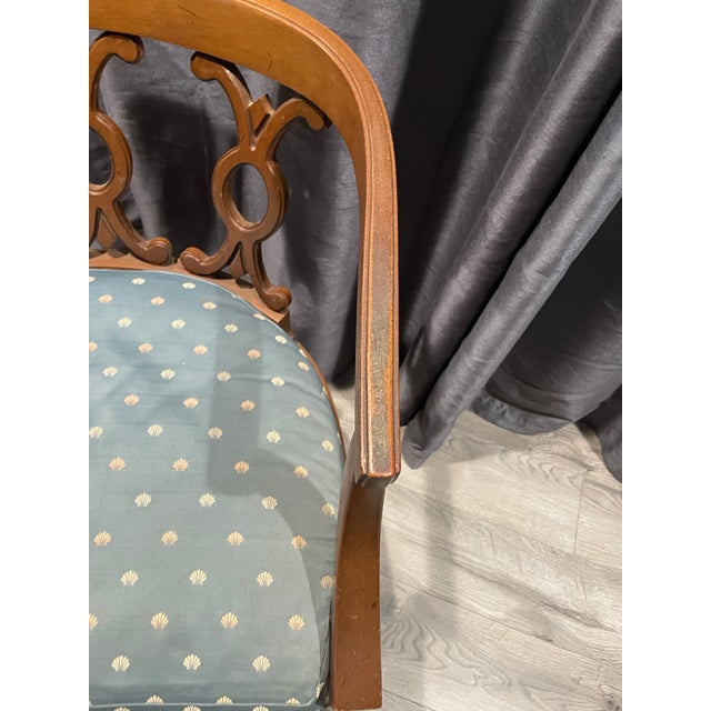 Mid Twentieth Century Dorothy Draper Style Hollywood Regency Barrel Back Accent Chair by Drexel For Sale - Image 9 of 9