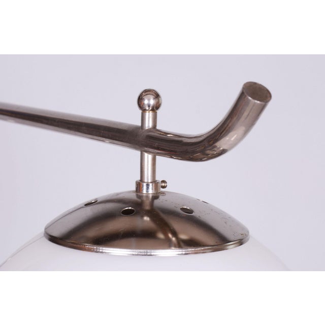 Bauhaus Chrome Floor Lamp attributed to Hynek Gottwald, Former Czechoslovakia, 1930s For Sale - Image 10 of 11