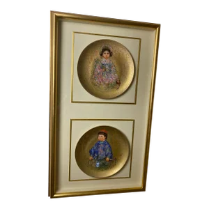 1970's Rosenthal Oriental Gold Series in Shadow Box - Sakura & Michio
