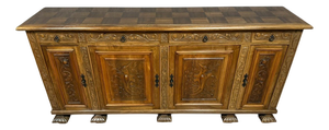Renaissance Style Sideboard in Walnut, 1950