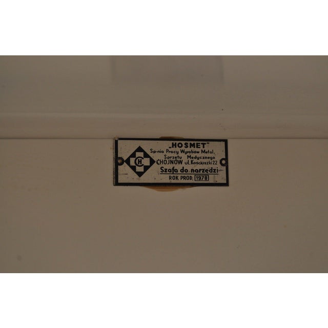 Ivory Medical Cabinet in Iron and Glass, 1978 For Sale - Image 8 of 9