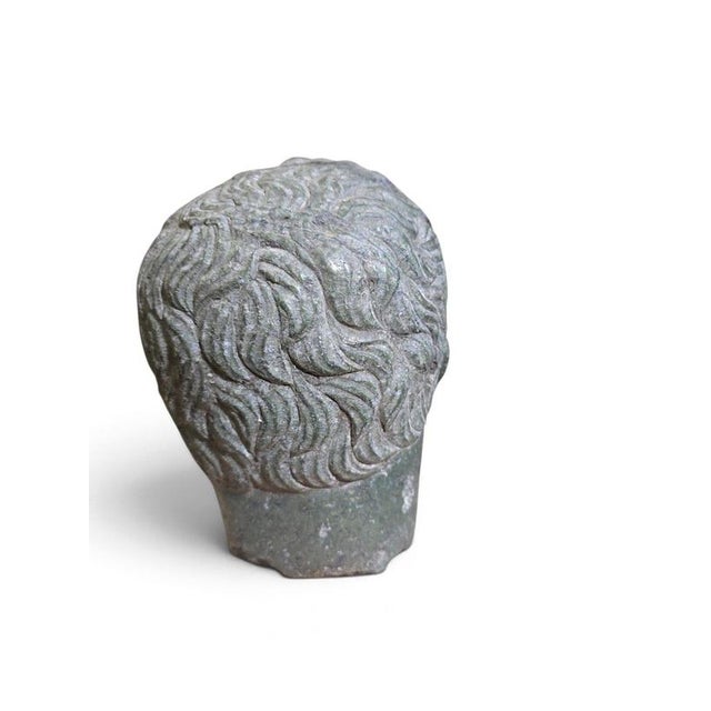 Antique Classical Italian Carved Marble Head, 1950 For Sale - Image 6 of 11