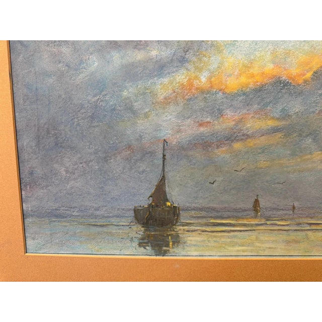 Niek Hiemstra Niek van der Plas, Dane Katwijk Fishing Boat, 1990, Oil Painting on Canvas, Framed For Sale - Image 4 of 11