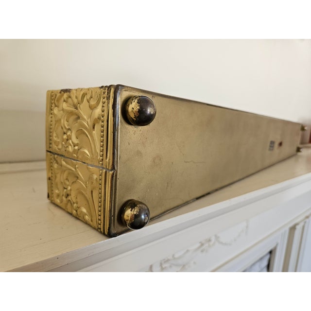 1950s MCM Hollywood Regency Gold Brass Decor Dried Flower Display Planter For Sale - Image 4 of 6
