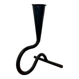 Mid-Century Wrought Iron Candle Stick Holder, 1960s For Sale