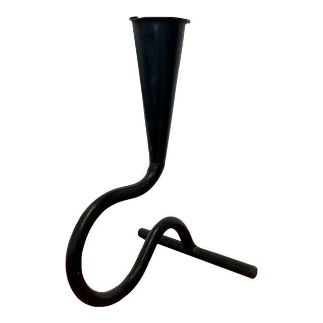 Mid-Century Wrought Iron Candle Stick Holder, 1960s For Sale