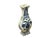 Small Distressed Finish Pear Shape Blue White Graphic Porcelain Vase For Sale - Image 4 of 7
