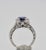 Contemporary Burma Sapphire 18k Ring With Diamond Surround Size 6.5 For Sale - Image 3 of 8