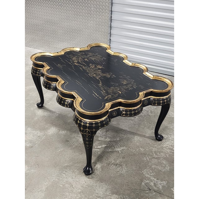 1990s E.j. Victor Fine Furniture Chinoiserie Style Coffee Table For Sale - Image 5 of 17