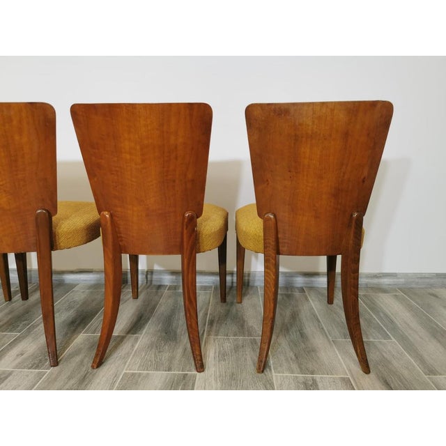 Art Deco Dining Chairs by Jindrich Halabala, 1940s, Set of 4 For Sale - Image 12 of 18