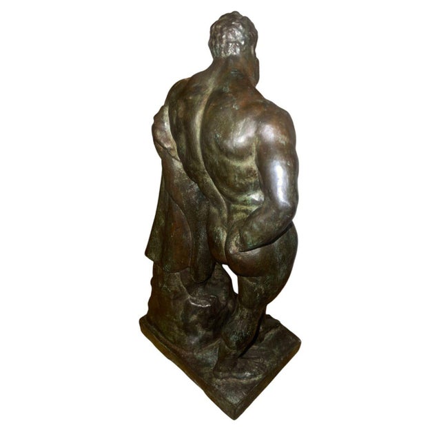 Italian Bronze Figure of Hercules, Early 20th Century For Sale - Image 4 of 8