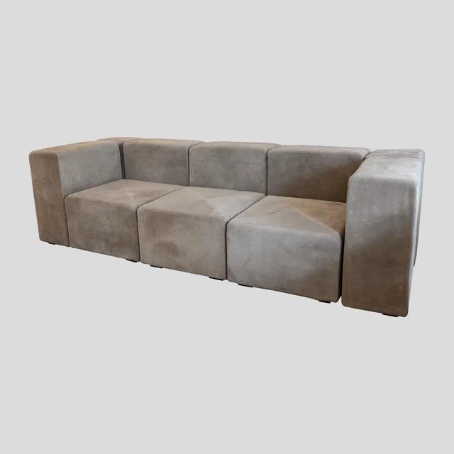 Sep System 61 Modarl Sofa by Giancarlo Pied For Anonymous Leather Leather Apholstery. Made in Italy CA. 1970s I have...