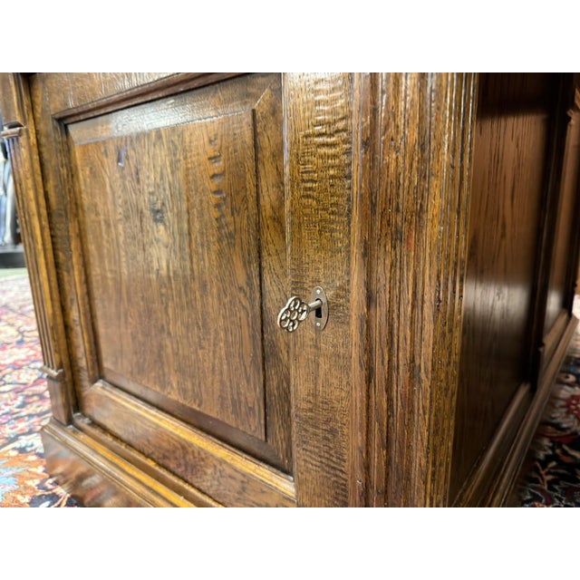 Large English Desk in Oak For Sale - Image 12 of 18