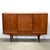 Mid-Century Modern 1950s Danish Teak Tall Sideboard / Highboard With Inlaid Veneer Design For Sale - Image 3 of 17