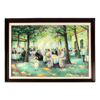 P. Arnaux, Impressionism Paris Cabaret, 20th Century, Oil on Canvas For Sale