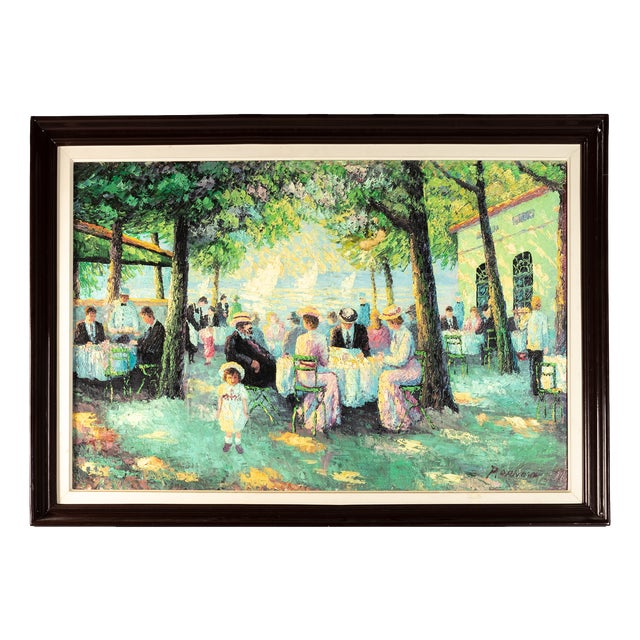 P. Arnaux, Impressionism Paris Cabaret, 20th Century, Oil on Canvas For Sale