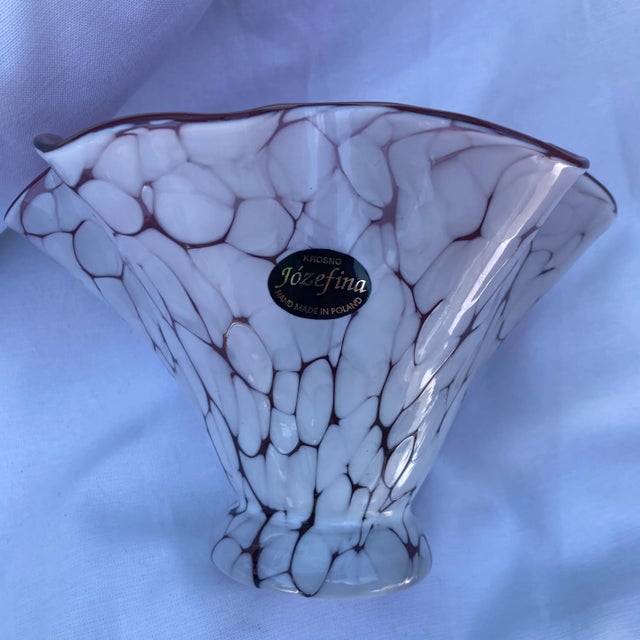 Glass Set of 2 Jozefina Polish Glass Bowls For Sale - Image 7 of 9