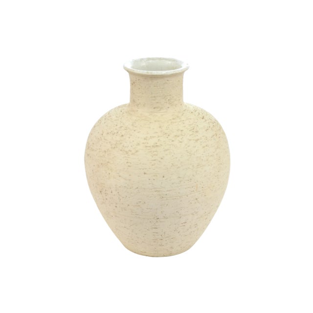 Midcentury Textured Studio Art Pottery Vase For Sale In Chicago - Image 6 of 6
