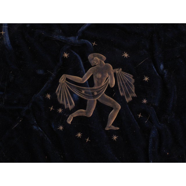 Glass Plate Art Nouveau Orrefors wheel Engraved Nude stars 1920's-30's Art Deco For Sale - Image 17 of 18