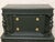 Antique Hunter Green Highboy Dresser With Ornate Carved Details For Sale - Image 10 of 11