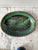 1930s Patamban Michoacan, Mexico green glaze redware pottery platter.
