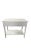 A painted bamboo table that has been restored from the early 21st century. This is a rectangular table that is white with...