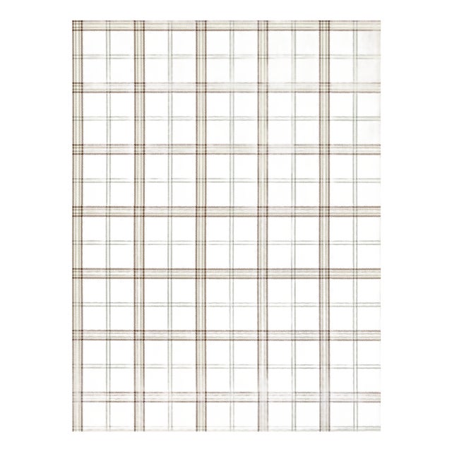 The House of Scalamandré Ezra Plaid Wallpaper, Mocha For Sale