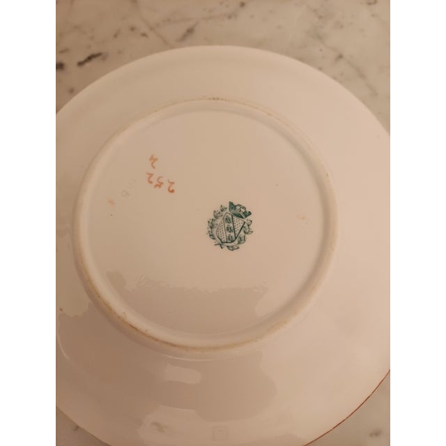 Antique French Porcelain Tea andCoffee Set Minton 252 Pattern by Sarreguemines, 1900, Set of 4 For Sale - Image 15 of 16