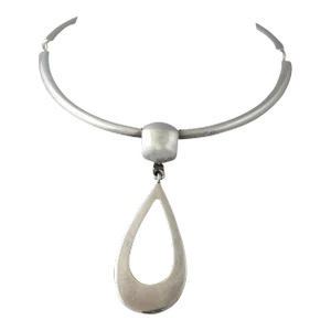 Mid-20th Century Modernist Sterling Pendant Choker Necklace by Joachim S'Paliu