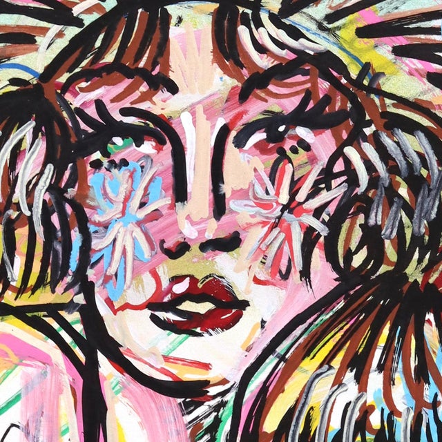 Wild Heart - Original Western Heart Acrylic Painting on Paper by Jesse Black For Sale - Image 4 of 6