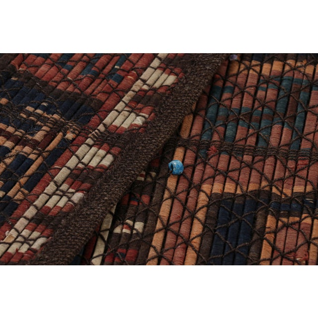 Beige Antique Uzbek Extra-Long Runner Rug With Rare Reed Construction - Rug & Kilim For Sale - Image 8 of 8