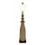 Currey & Co. Organic Modern Turned Wood Table Lamp For Sale