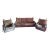 Mid 19th Century Knoll Antique Leather 4 Seater Drop Arm Sofa and 2 Chairs For Sale