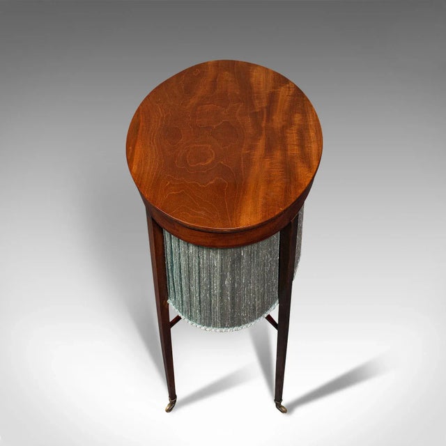 Early 19th Century English Regency Style Mahogany and Silk Cotton Ladies Table For Sale - Image 11 of 13
