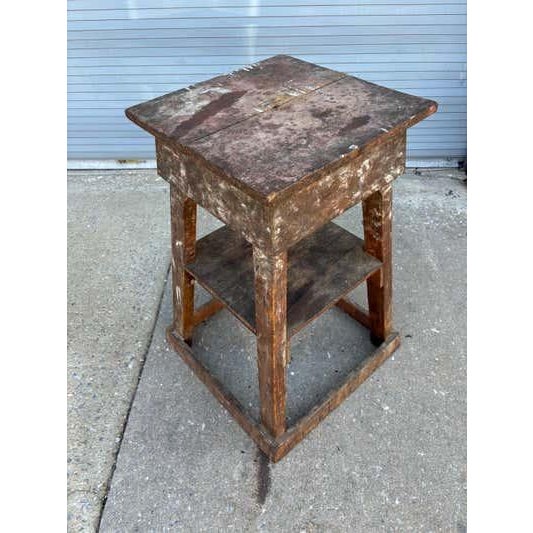 Brown 20th Century Wood Sculpting Stand For Sale - Image 8 of 10